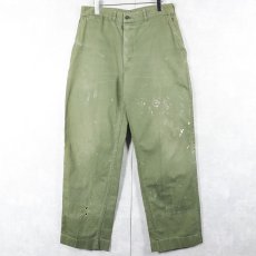 画像1: 50's USMC P-53 HBT ユーティリティパンツ W32 (1)