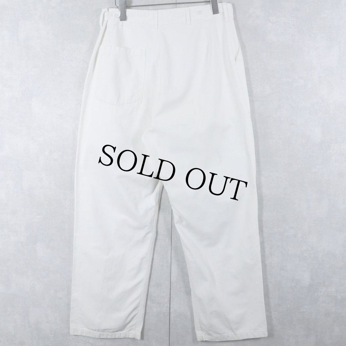 画像2: 60〜70's U.S.MILITARY フードハンドラーパンツ W32 (2)