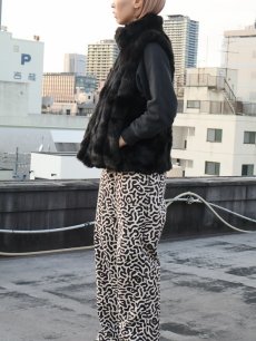 画像1: COACO リバーシブル フェイクファーベスト BLACK M (1)