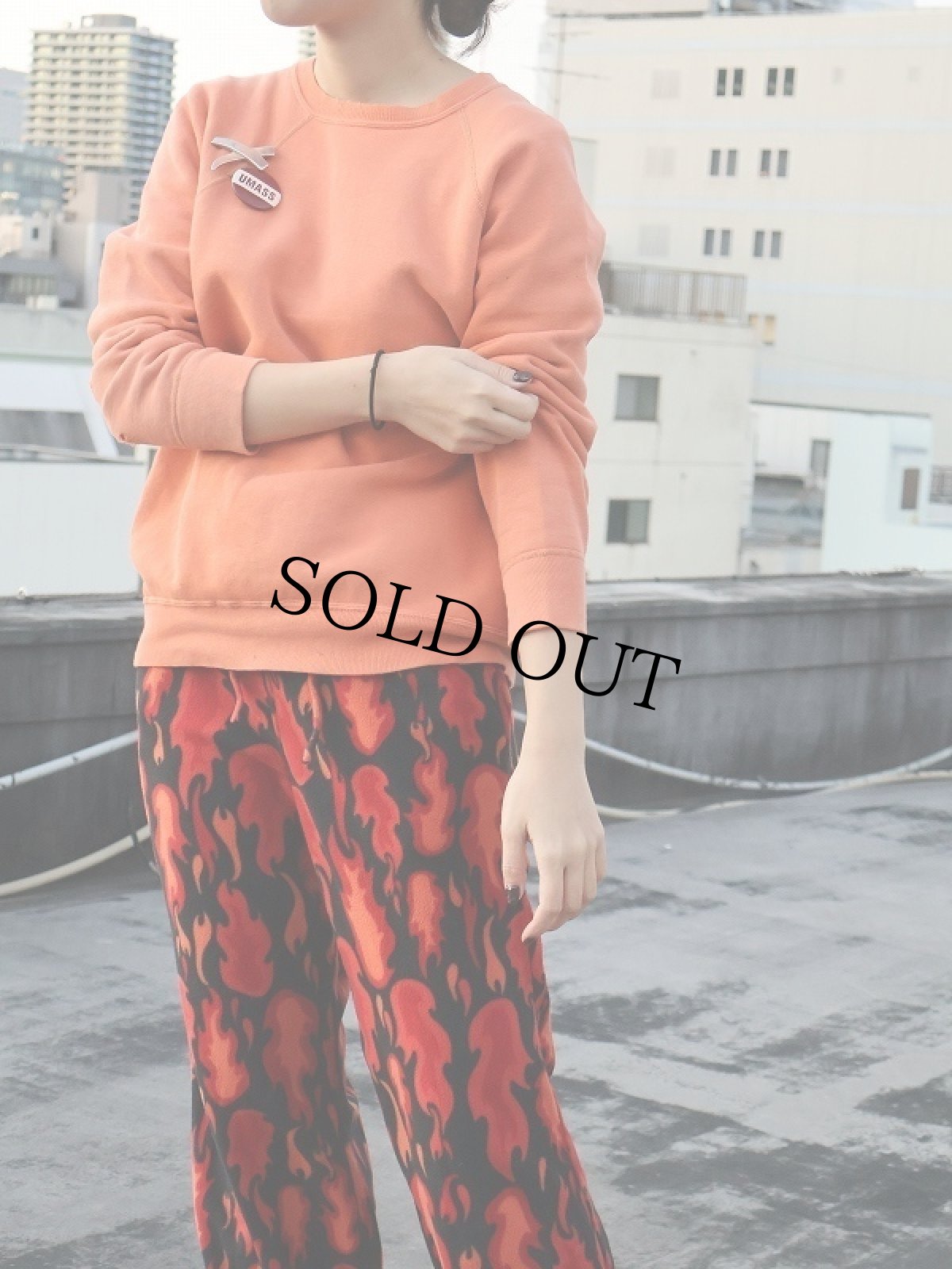 画像1: 60's TOWNCRAFT Penneys 無地ラグランスウェット M (1)