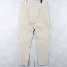 画像2: 30〜40's ピンストライプ柄 リネンスラックス W34 (2)