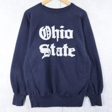 画像1: 90's Champion REVERSE WEAVE USA製 "Ohio State" プリントスウェット NAVY XL (1)