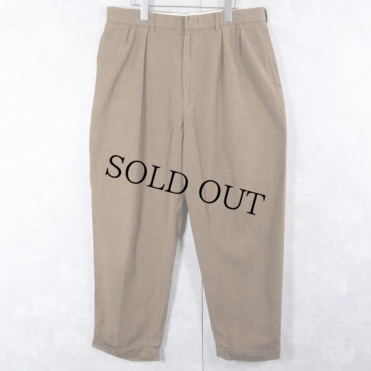 画像3: POLO Ralph Lauren 織り柄 2タックコットンスラックス W35 (3)