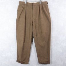 画像3: POLO Ralph Lauren 織り柄 2タックコットンスラックス W35 (3)