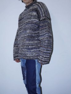 画像2: Ginger Blossom NEPAL製 マルチボーダー柄 ロールネック ウールニットセーター (2)