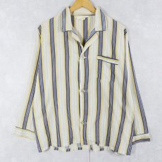 画像1: 70's McKENZIE マルチストライプ柄 パジャマシャツ  (1)