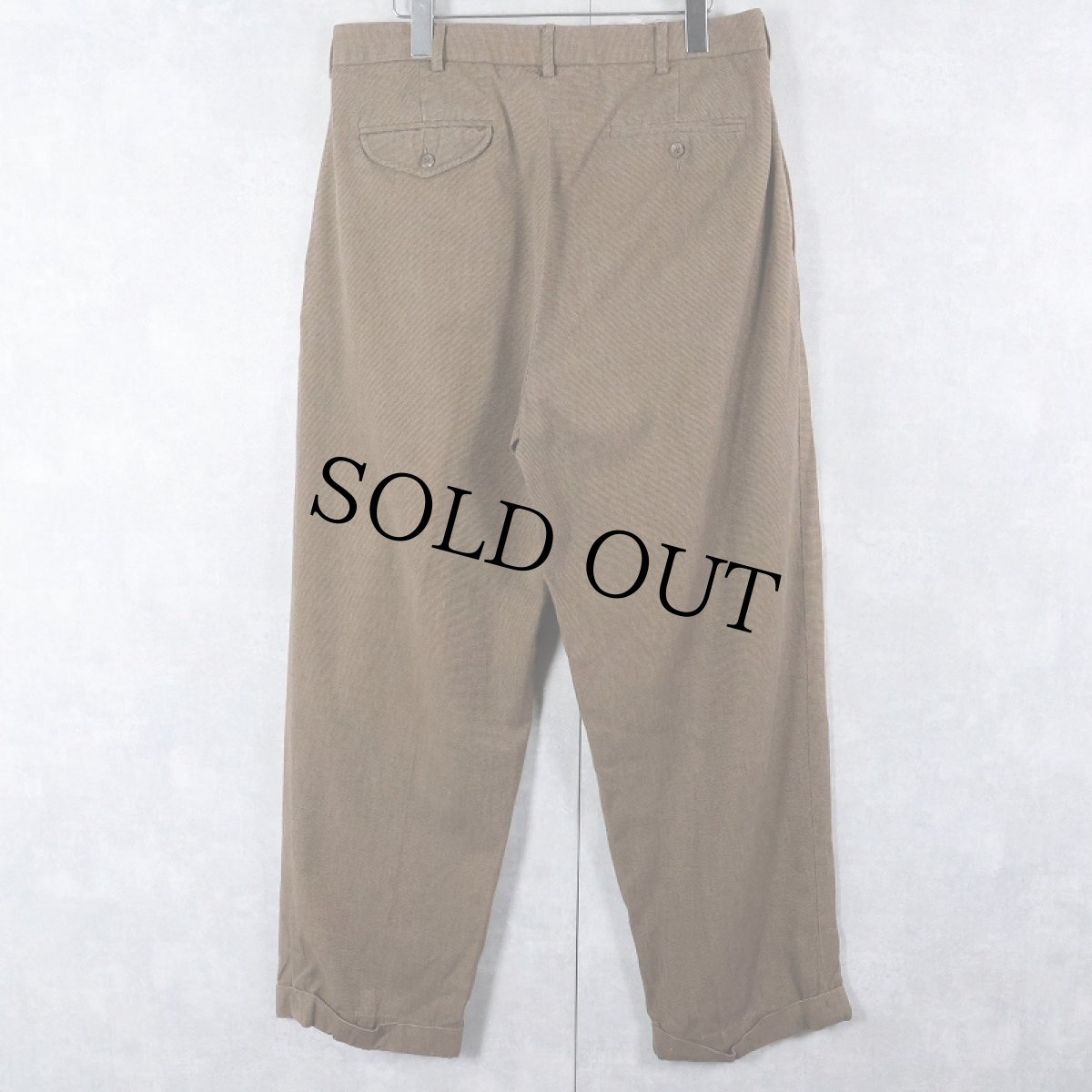 画像4: POLO Ralph Lauren 織り柄 2タックコットンスラックス W35 (4)