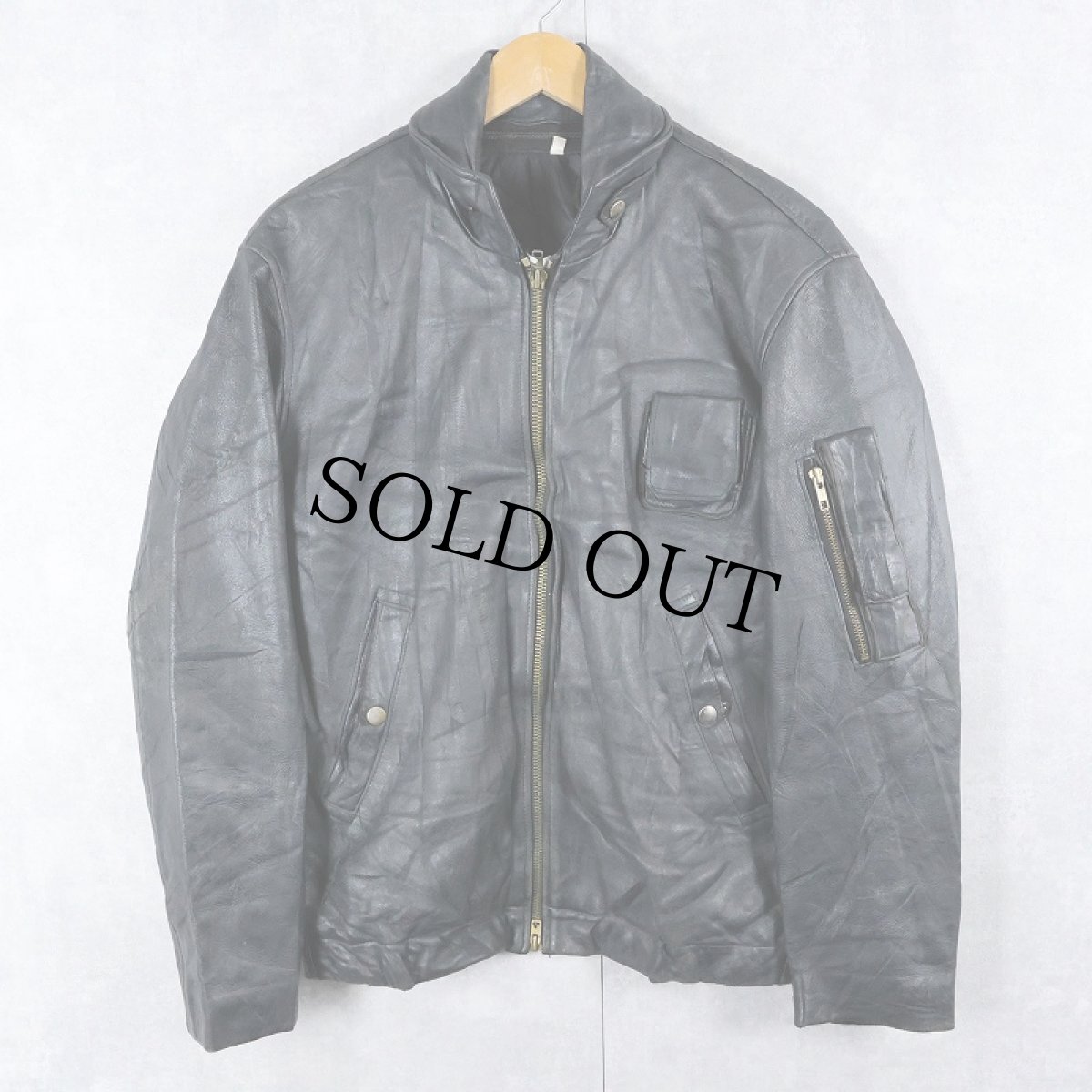 画像3: 70〜80's "FRENCH AIR FORCE Type" キルティングライナー付き レザージャケット SIZE48 (3)