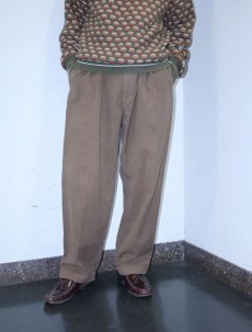 画像1: POLO Ralph Lauren 織り柄 2タックコットンスラックス W35 (1)