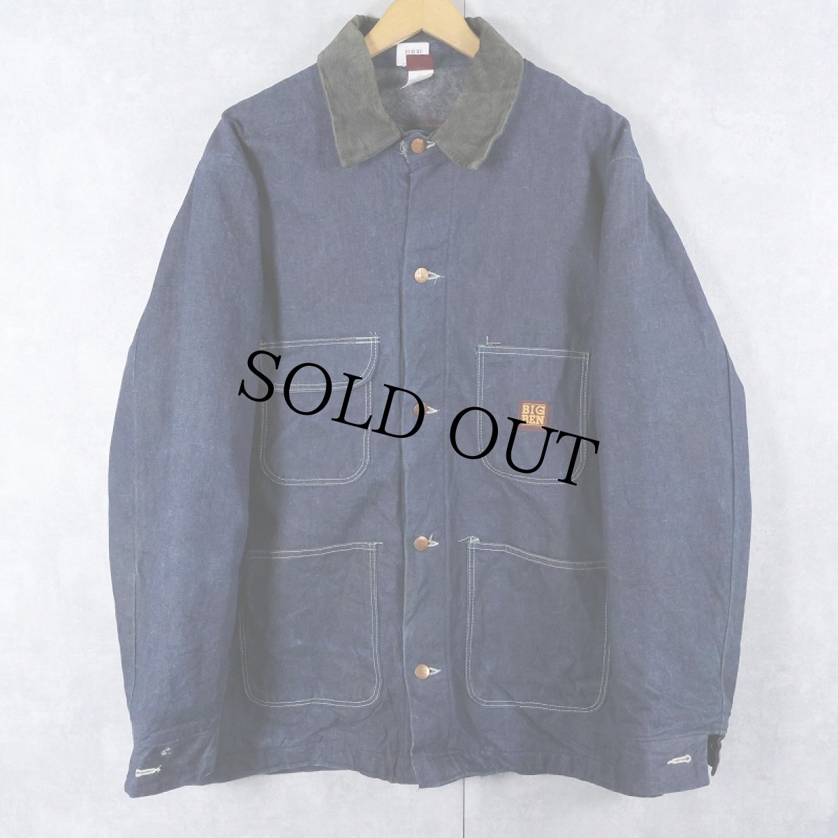 画像1: 70〜80's BIG BEN USA製 ブランケット付き デニムカバーオール SIZE 44 REGULAR (1)