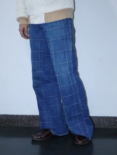 画像1: Venfira JAPAN製 カットオフ パッチワークデザイン デニムパンツ W31 (1)