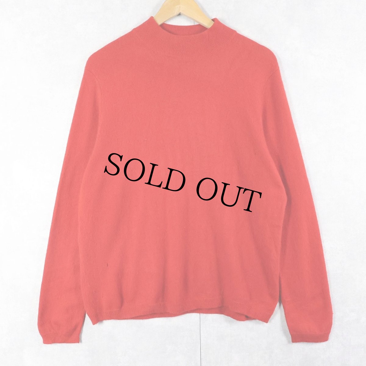 画像1: CHARTER CLUB モックネック カシミアニットセーター XL (1)