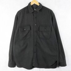 画像1: MOSSIMO ウールシャツ BLACK (1)