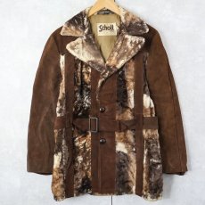 画像1: 70's Schott スエード×ファー ノーフォークジャケット SIZE40 (1)