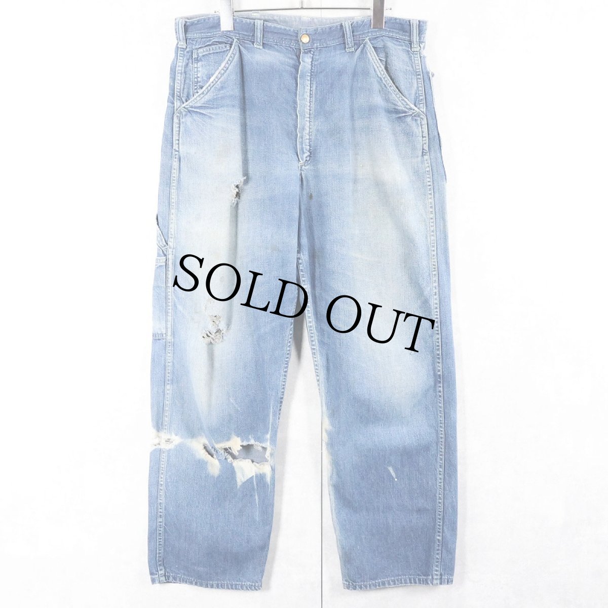 画像1: 60's Carters デニムペインターパンツ W34 (1)