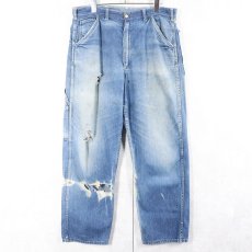 画像1: 60's Carters デニムペインターパンツ W34 (1)