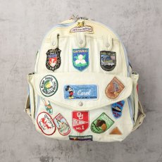 画像1: Liz Claiborne パッチ付き デニムバックパック (1)