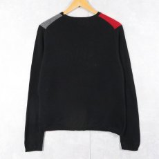 画像3: valerie stevens パネル切り替え カシミアニットセーター L (3)