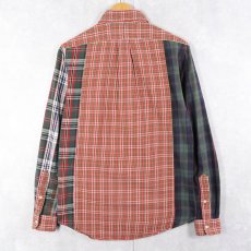 画像2: POLO Ralph Lauren "CUSTOM FIT" チェック柄 クレイジーパターン コットンボタンダウンシャツ S (2)