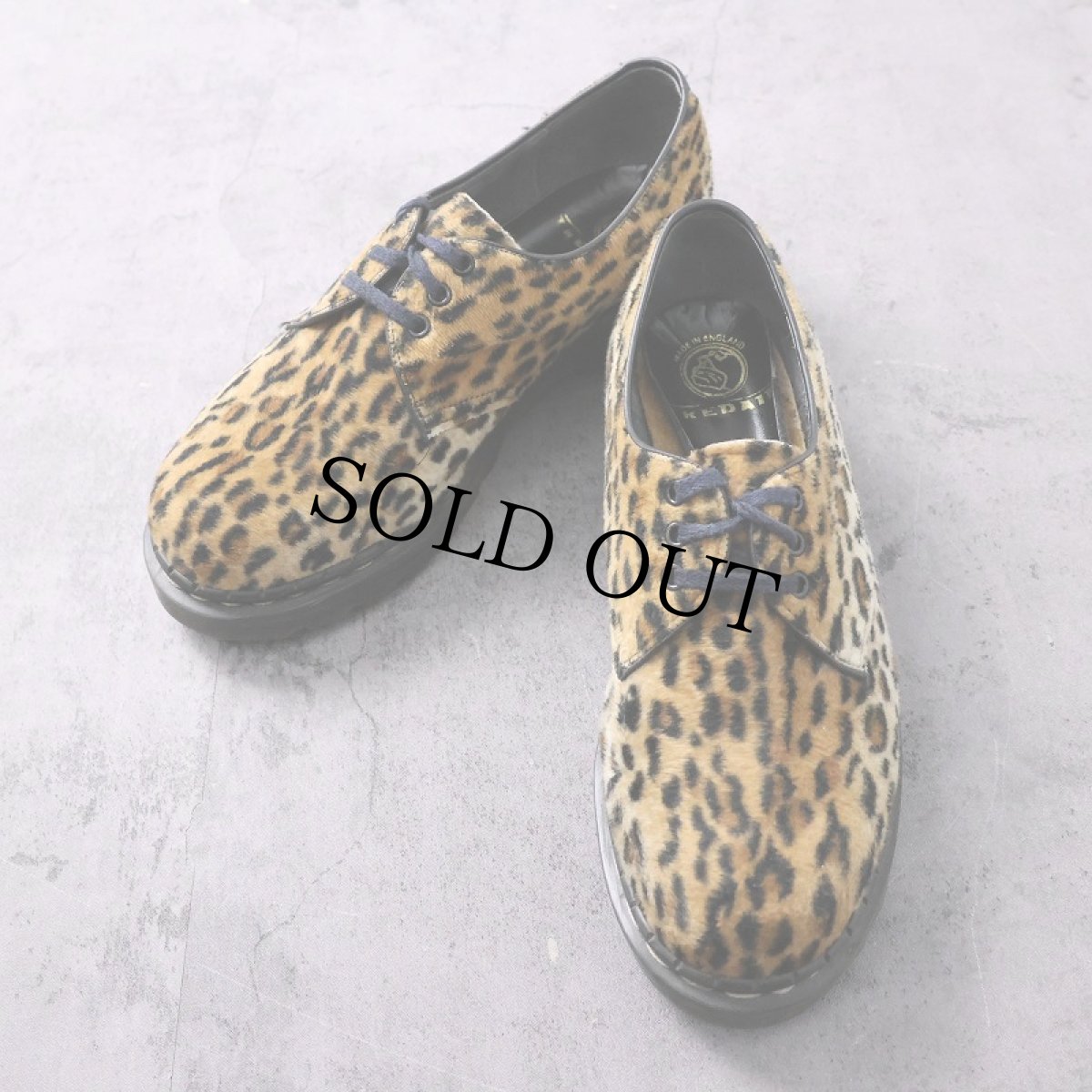 画像1: 90's TREDAIR ENGLAND製 レオパード柄 フェイクファーシューズ 27cm (1)