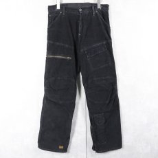 画像1: G-STAR ギミックデザイン コーデュロイパンツ BLACK W33 (1)