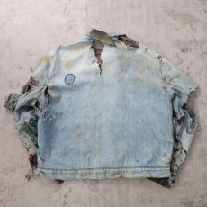 画像2: 60〜70's Sears ブランケットライナー ジップアップ デニムワークジャケット (2)