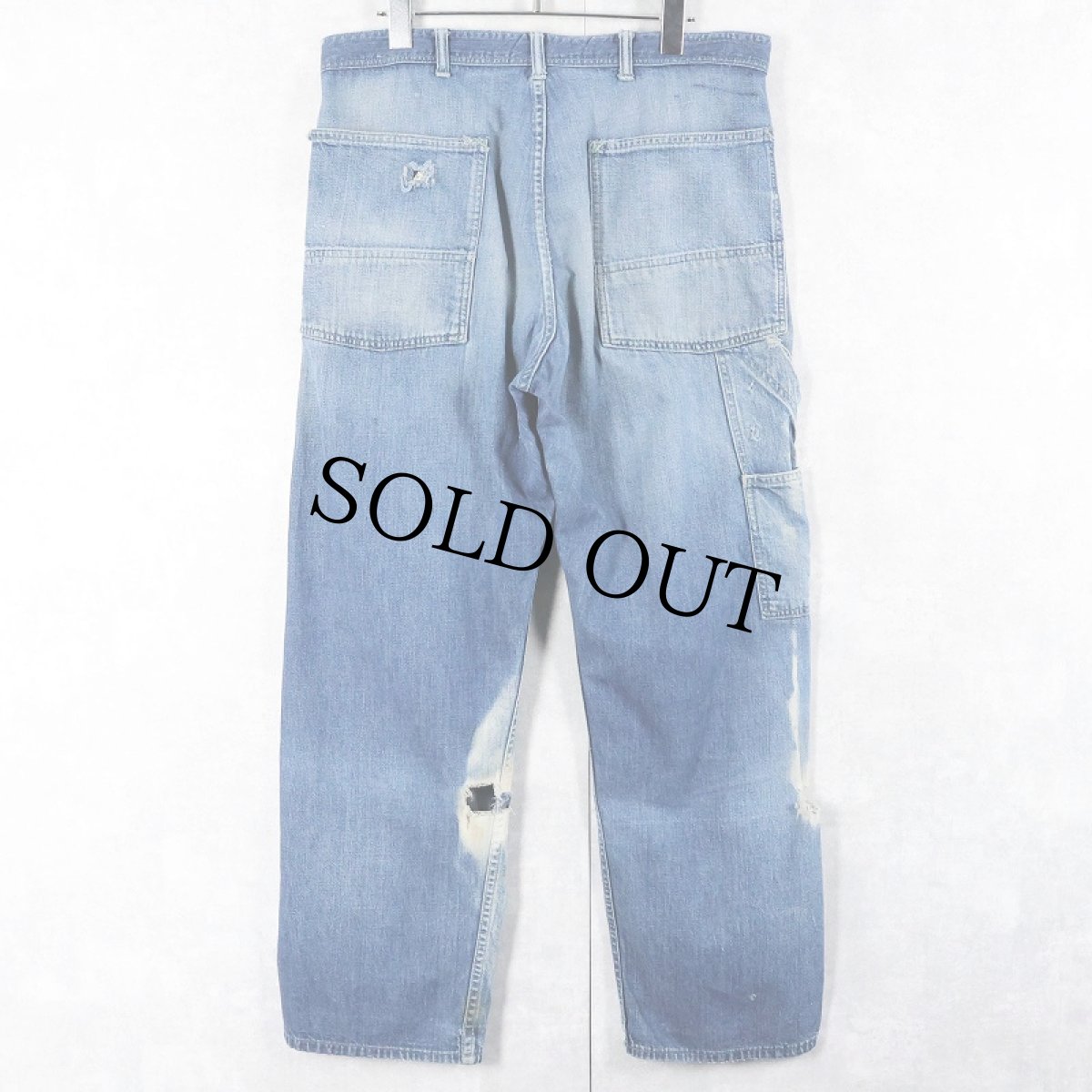 画像2: 60's Carters デニムペインターパンツ W34 (2)