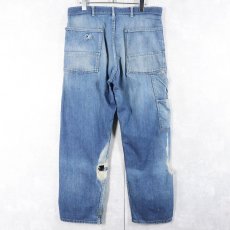 画像2: 60's Carters デニムペインターパンツ W34 (2)