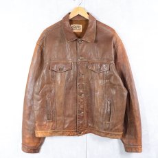 画像1: CHIPIE レザートラッカージャケット XXL (1)