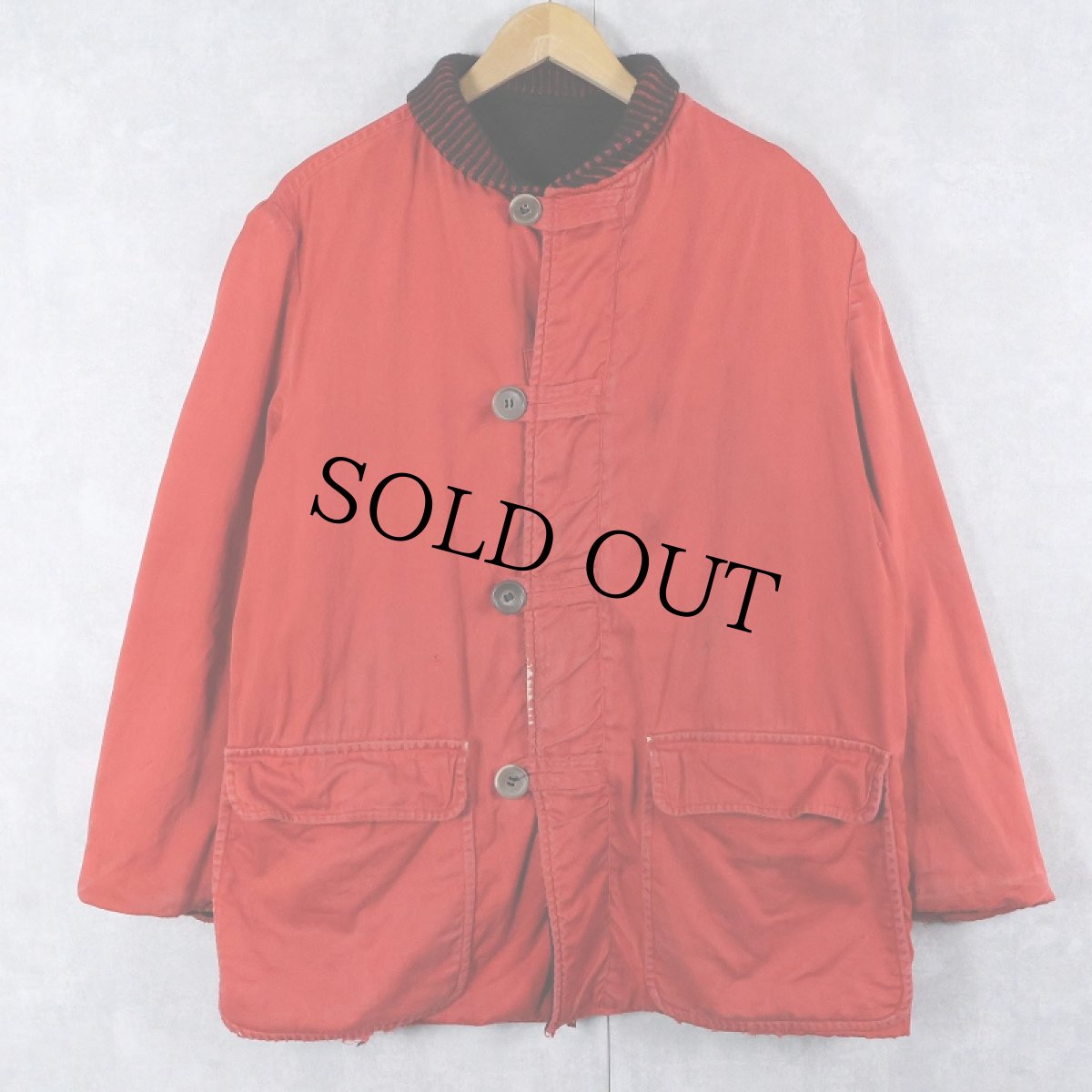 画像2: 60's McGREGOR USA製 "SPORTSWEAR" ウール/コットン リバーシブルジャケット BLACK/RED (2)