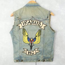 画像2: 70's Lois パッチ&チェーンカスタムデニム デニムベスト (2)