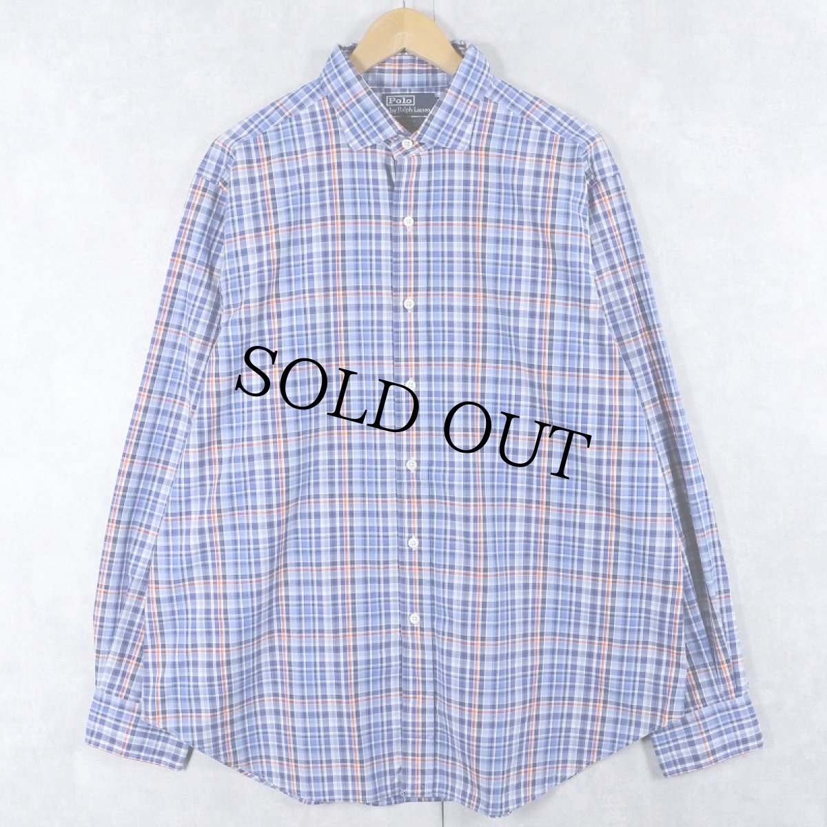 画像1: POLO Ralph Lauren "ESTATE CLASSIC FIT" チェック柄 コットンシャツ XL (1)