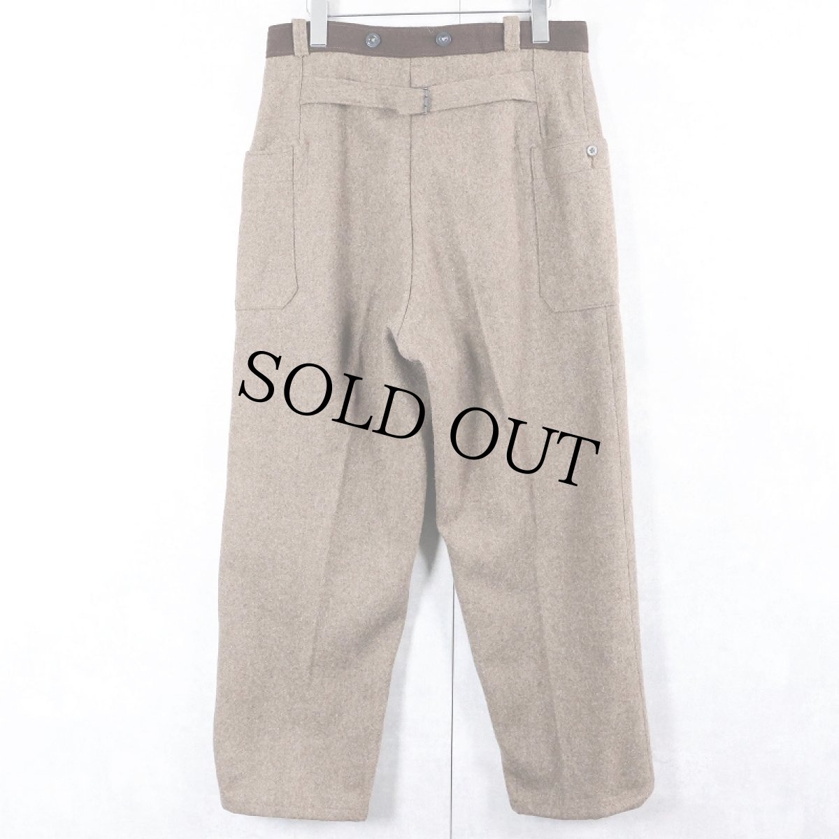 画像3: 〜80's シンチバック付き ウールトラウザーズ SIZE46 (3)