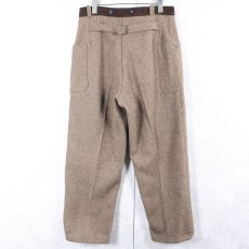 画像2: 〜80's シンチバック付き ウールトラウザーズ SIZE46 (2)
