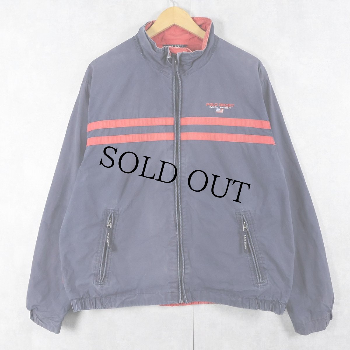 画像1: 90's POLO SPORT Ralph Lauren リバーシブル コットンジャケット L (1)