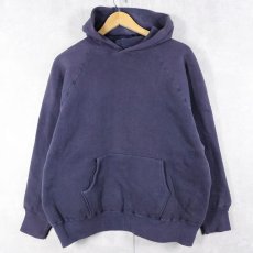 画像1: 60's ダブルフェイス スウェットフーディー NAVY (1)