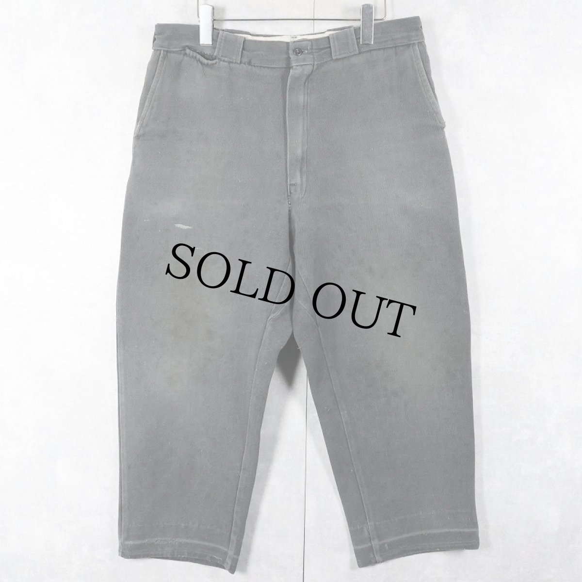 画像1: 60's ウィップコード ワークパンツ BLACK W34 (1)