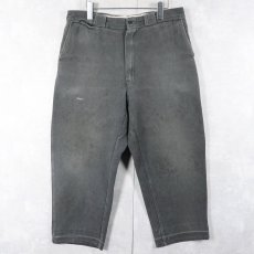 画像1: 60's ウィップコード ワークパンツ BLACK W34 (1)
