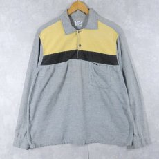 画像1: 60's PILGRIM 切り替えデザイン コットンプルオーバーシャツ L (1)