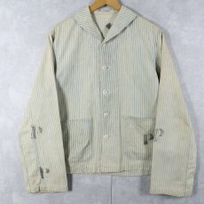 画像1: 40's U.S.NAVY ステンシル入り＆チェンジボタン ショールカラー プリズナーカバーオール (1)