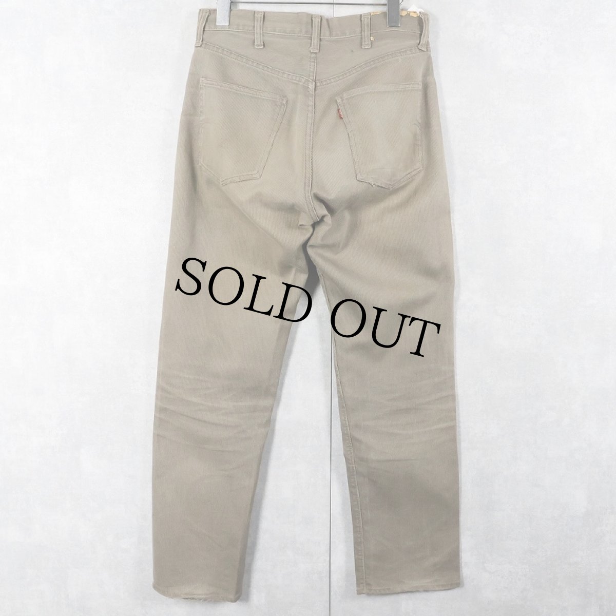 画像2: 60's LEVI'S 911D BIGE コットンピケパンツ W31 (2)