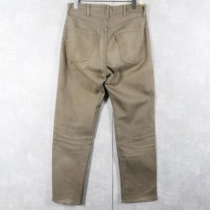 画像2: 60's LEVI'S 911D BIGE コットンピケパンツ W31 (2)