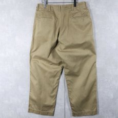 画像2: 40's U.S.ARMY M-45 "裏地HBT" チノトラウザーズ W32 (2)