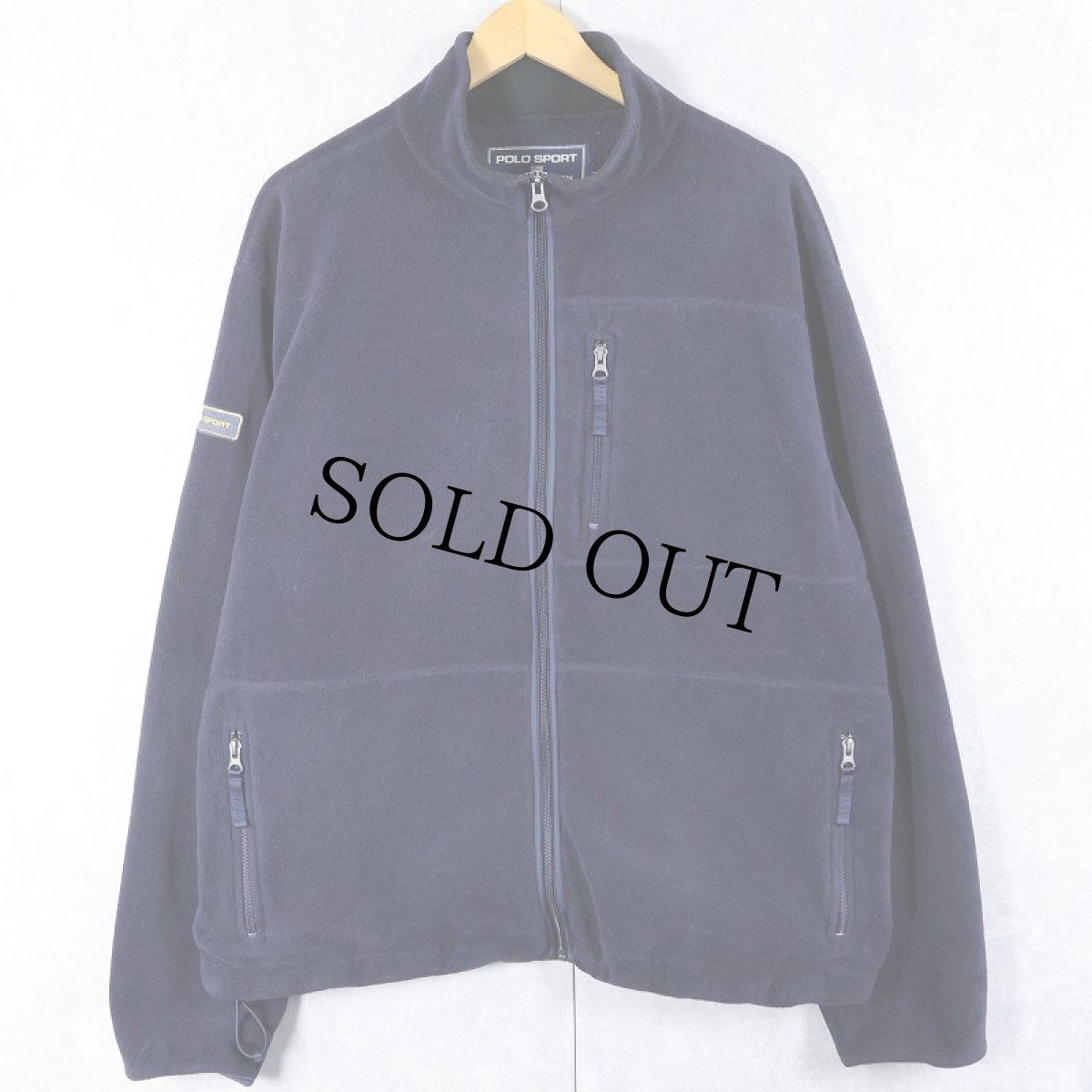 画像1: 90's POLO SPORT Ralph Lauren フリースジップジャケット NAVY XL (1)