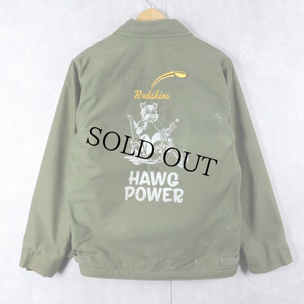 画像1: 80's U.S.NAVY A-2 ペイント デッキジャケット (1)