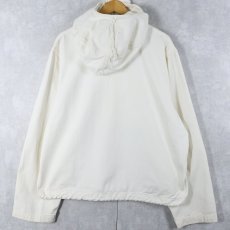 画像2: 40's U.S.NAVY サルベージパーカ "White Twill" M (2)