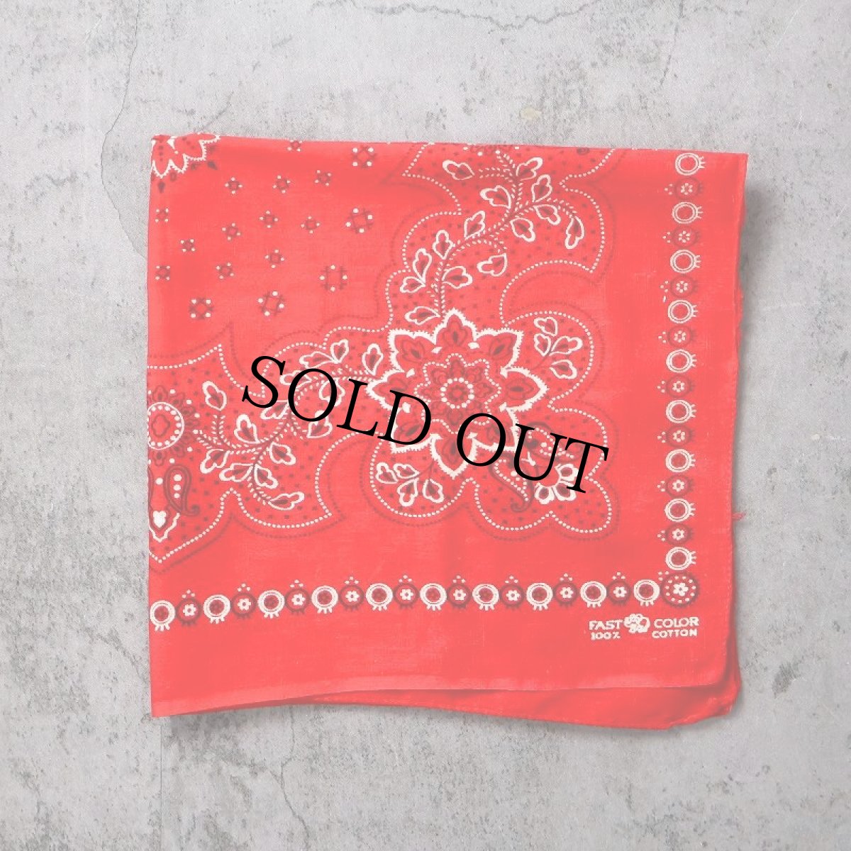 画像1: 60's エレファントブランド 花柄 バンダナ 上鼻 (1)