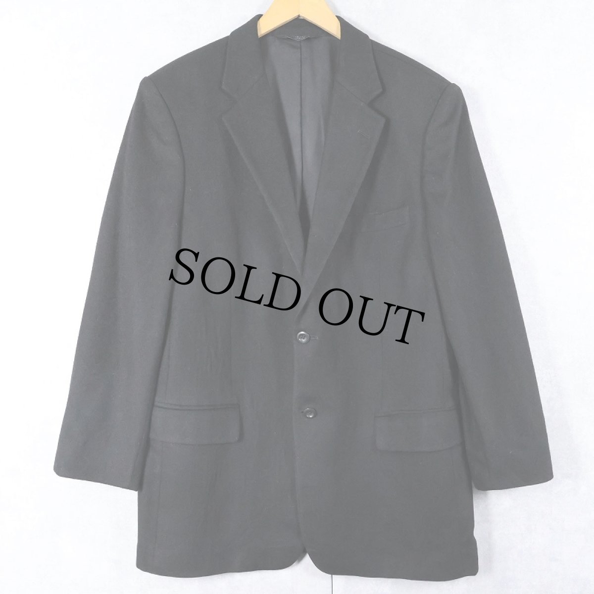 画像1: PRONTO UOMO カシミアテーラードジャケット BLACK SIZE44 (1)