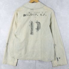 画像2: 40's U.S.NAVY ステンシル入り＆チェンジボタン ショールカラー プリズナーカバーオール (2)