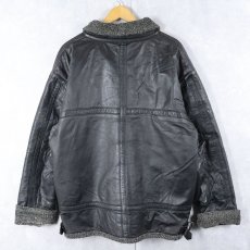 画像2: "B-3 TYPE" ボアライナー レザージャケット BLACK (2)